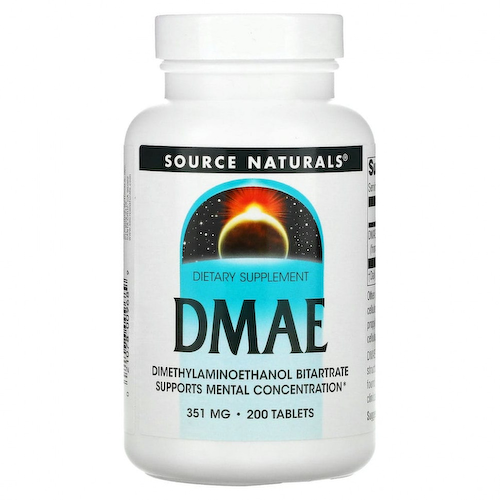 Source Naturals, ДМАЭ, 351 мг, 200 таблеток #1