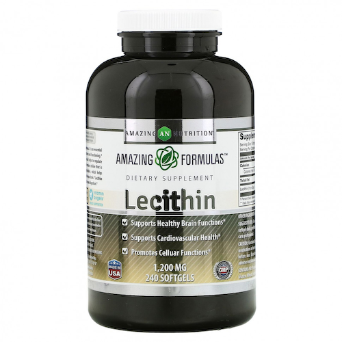 Amazing Nutrition, Лецитин, 1200 мг, 240 мягких таблеток #1