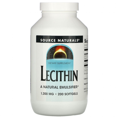 Source Naturals, лецитин, 1200 мг, 200 мягких таблеток #1