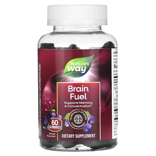 Nature's Way, Brain Fuel, виноград, 60 жевательных таблеток #1