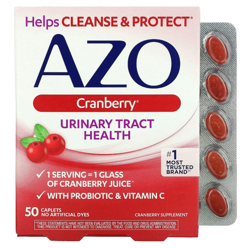 Azo, Здоровье мочевыводящих путей, клюква, 50 капсуловидных таблеток #1