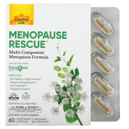 Country Life, Menopause Rescue, 60 вегетарианских капсул #1