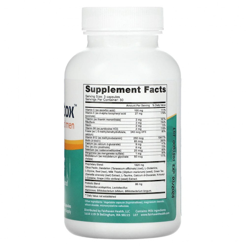 Fairhaven Health, FertileDetox, добавка для детоксикации для женщин и мужчин, 90 капсул #1