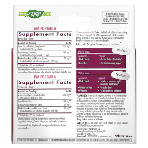 Nature's Way, AM/PM Menopause Formula, женское здоровье, 60 таблеток #1