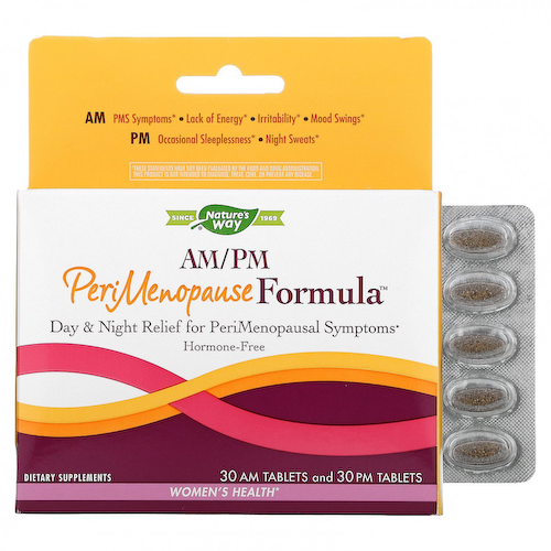 Nature's Way, PeriMenopause Formula, препарат в период пременопаузы, для использования утром и вечером, 60 таблеток #1