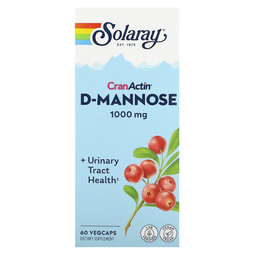 Solaray, D-манноза с CranActin, для здоровья мочевыводящих путей, 60 капсул #1