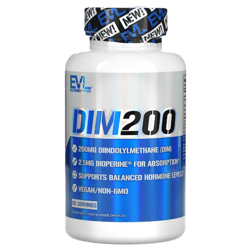 EVLution Nutrition, DIM 200, 200 mg, 60 Veggie Capsules #1