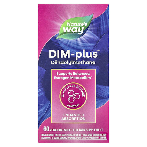 Nature's Way, DIM-Plus, Метаболизм эстрогенов, 60 вегетарианских капсул #1