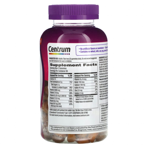 Centrum, Мультивитамины для женщин, ассорти из натуральных фруктов, 170 жевательных таблеток #1