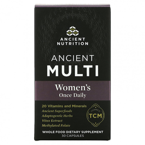 Dr. Axe / Ancient Nutrition, Ancient Multi, для женщин один раз в день, 30 капсул #1