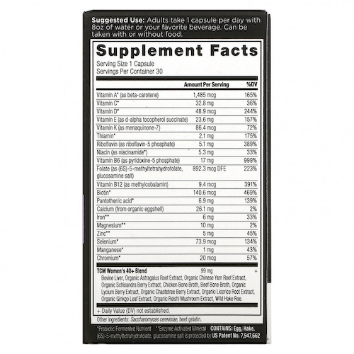 Dr. Axe / Ancient Nutrition, Ancient Multi, для женщин старше 40 лет, 1 раз в день, 30 капсул #1