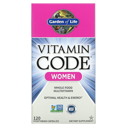 Garden of Life, Vitamin Code, мультивитамины из цельных продуктов для женщин, 120 вегетарианских капсул #1