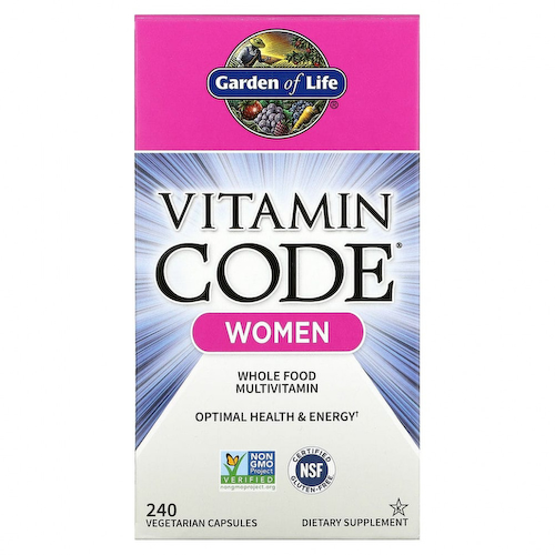 Garden of Life, Vitamin Code, мультивитамины из цельных продуктов для женщин, 240 вегетарианских капсул #1