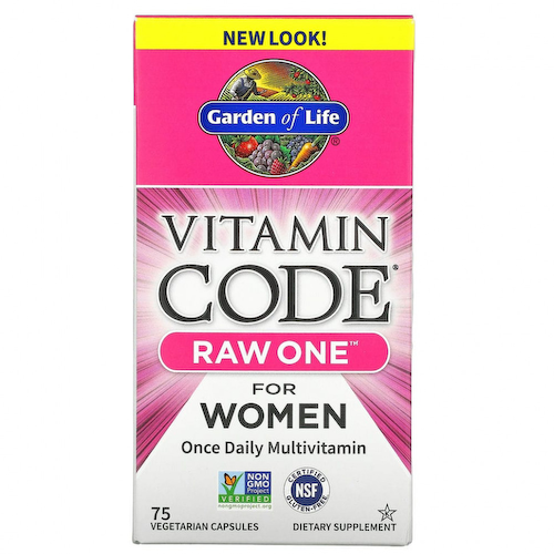 Garden of Life, Vitamin Code, RAW One, мультивитаминная добавка для женщин (для приема 1 раз в день), 75 вегетарианских капсул #1