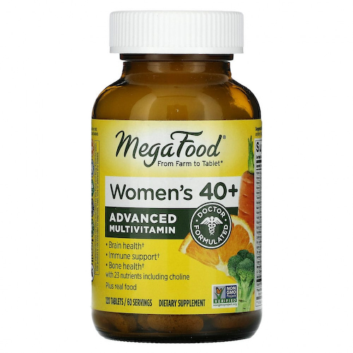 MegaFood, Multi for Women 40+, комплекс витаминов и микроэлементов для женщин старше 40 лет, 120 таблеток #1