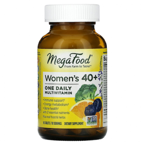MegaFood, Women Over 40, мультивитамины для женщин старше 40 лет, для приема один раз в день, 90 таблеток #1