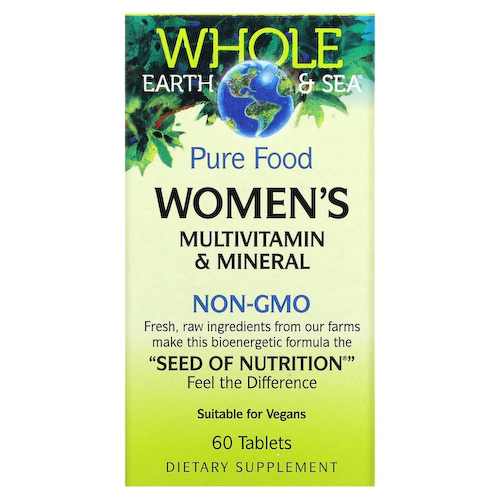 Natural Factors, Пищевая добавка Whole Earth & Sea, мультивитаминный и минеральный комплекс для женщин, 60 таблеток #1