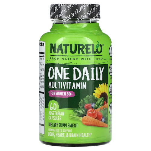 NATURELO, мультивитамины ежедневного применения для женщин старше 50 лет, 60 вегетарианских капсул #1