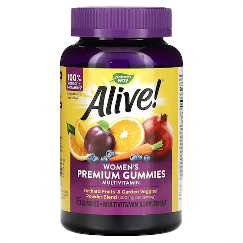 Nature's Way, Alive! жевательные витамины для женщин, 75 жевательных таблеток #1