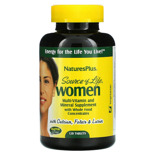 NaturesPlus, Source of Life, мультивитаминная и минеральная добавка для женщин с цельными пищевыми концентратами, 120 таблеток #1