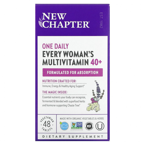 New Chapter, Мультивитамины Every Woman для женщин старше 40 лет, один прием в день, 48 вегетарианских таблеток #1