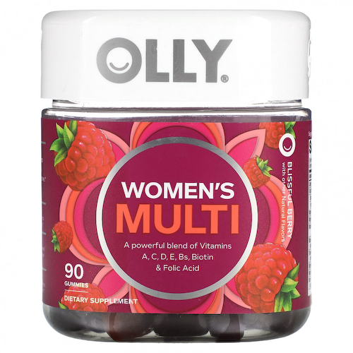 OLLY, Мультивитамины для женщин, блаженные ягоды, 90 жевательных таблеток #1