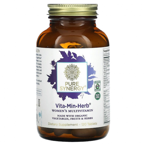 Pure Synergy, Vita-Min-Herb, мультивитамины для женщин, 120 таблеток #1