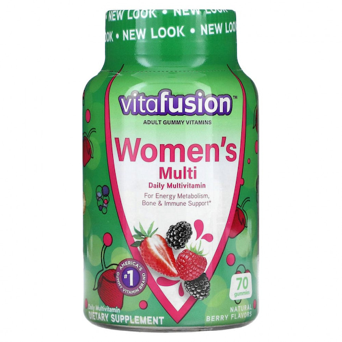 VitaFusion, Мультивитаминный комплекс для женщин, вкус натуральных ягод, 70 жевательных таблеток #1