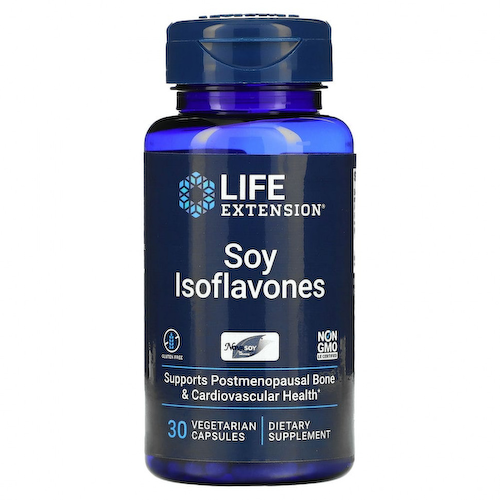 Life Extension, Соевые изофлавоны, суперусвояемость, 60 вегетарианских капсул #1