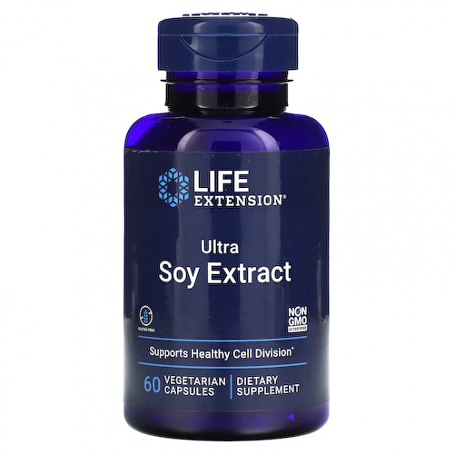 Life Extension, Ультраэкстракт сои, 60 вегетарианских капсул #1