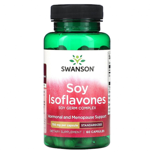 Swanson, Изофлавоны сои, 750 мг, 60 капсул #1