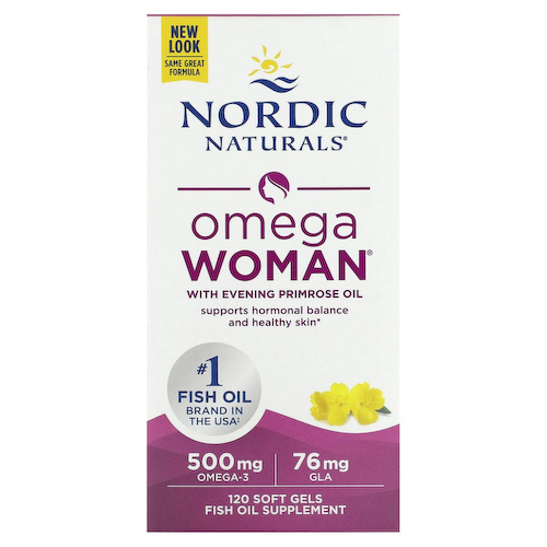 Nordic Naturals, Omega Woman, с маслом примулы вечерней, 120 капсул #1
