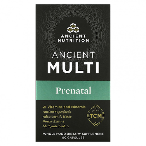 Dr. Axe / Ancient Nutrition, Ancient Multi Prenatal, 90 капсул #1