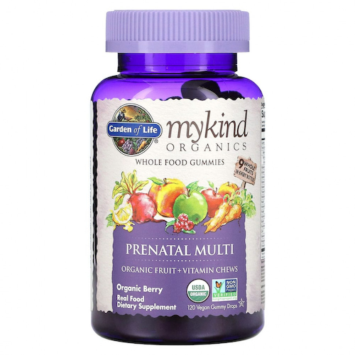 Garden of Life, MyKind Organics, пренатальные мультивитамины, со вкусом ягод, 120 веганских жевательных таблеток #1