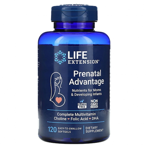 Life Extension, Prenatal Advantage, 120 легко проглатываемых капсул #1