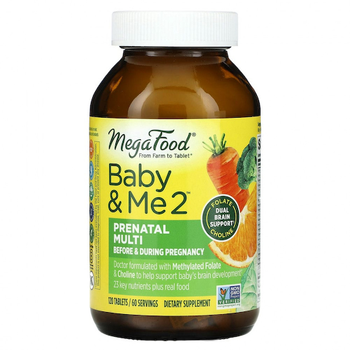 MegaFood, Baby & Me 2, 120 таблеток #1