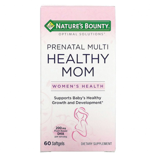 Nature's Bounty, Optimal Solutions, Healthy Mom, мультивитамины для беременных, 60 мягких таблеток #1