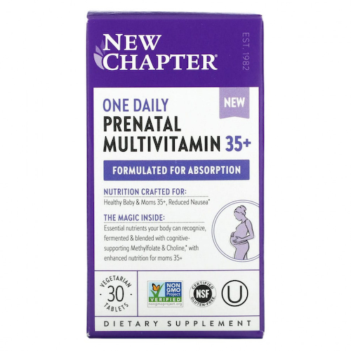New Chapter, One Daily Prenatal Multivitamin 35+, 30 вегетарианских таблеток #1