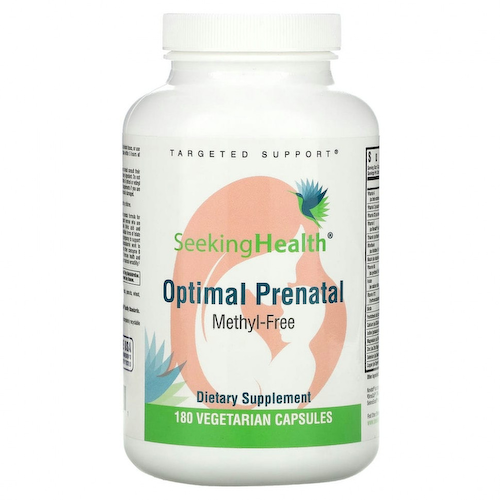 Seeking Health, Optimal Prenatal, безметила, 180 вегетарианских капсул #1