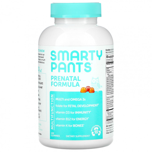 SmartyPants, предродовой комплекс, со вкусом лимона, апельсина, клубники с бананом, 120 жевательных конфет #1
