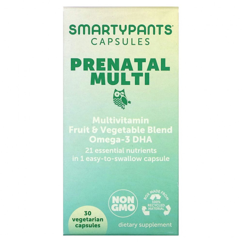 SmartyPants, Prenatal Multi, 30 вегетарианских капсул #1