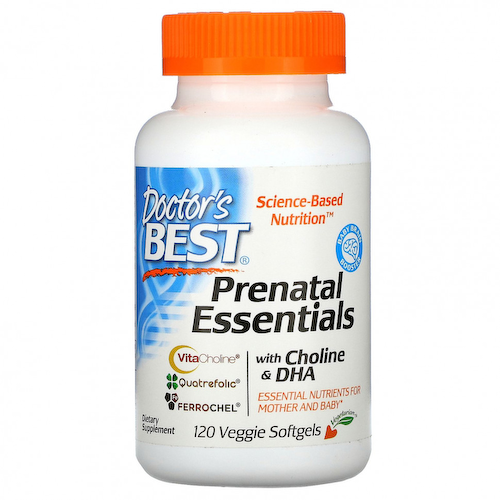 Doctor's Best, Prenatal Essentials, с холином и ДГК, 120 вегетарианских капсул #1