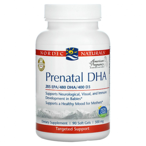 Nordic Naturals, докозагексаеновая кислота для беременных, 240 мг, 90 капсул #1