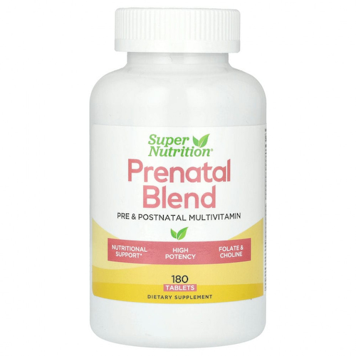Super Nutrition, Смесь PreNatal, 180 таблеток #1