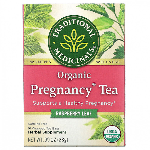 Traditional Medicinals, органический чай для беременных, листья малины, без кофеина, 16 чайных пакетиков, 28 г (0,99 унции) #1