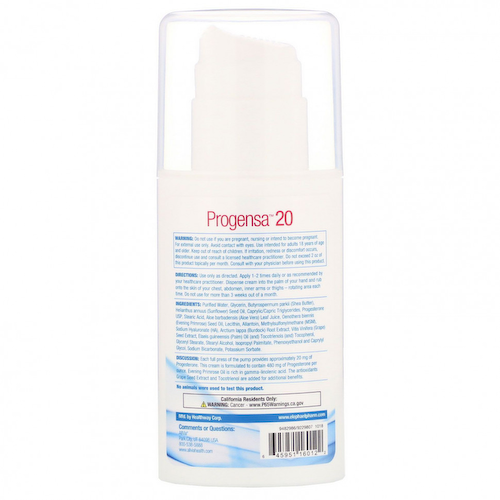 AllVia, Progensa 20, крем с прогестероном, 113 г (4 унции) #1
