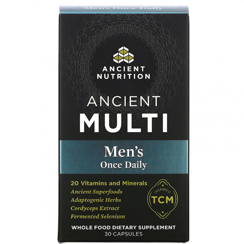 Dr. Axe / Ancient Nutrition, Ancient Multi, ежедневный прием для мужчин, 30 капсул #1