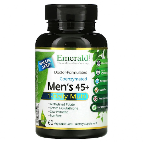 Emerald Laboratories, коферментный мультивитаминный комплекс для мужчин старше 45 лет для приема 1 раз в день, 60 вегетарианских капсул #1