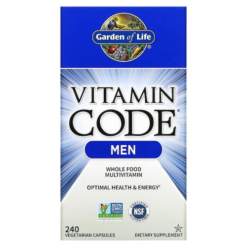 Garden of Life, Vitamin Code, мультивитамины из цельных продуктов для мужчин, 240 вегетарианских капсул #1