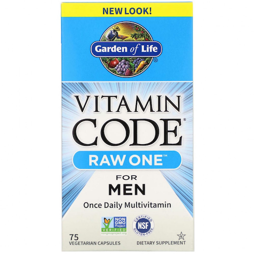 Garden of Life, Vitamin Code, RAW One, мультивитаминная добавка для мужчин (для приема 1 раз в день), 75 вегетарианских капсул #1